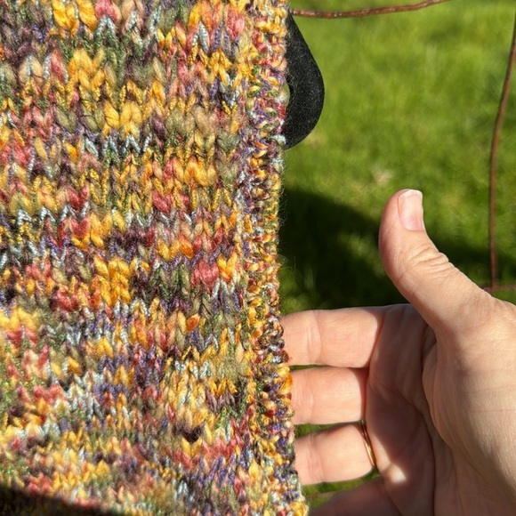 VTG TALBOTS Colorful Wool Blend Snap Button Knit Sweater Vest Cardigan - Picture 6 of 11